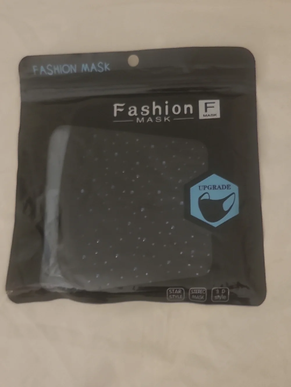 Fashion Mask Black with Silver Dots